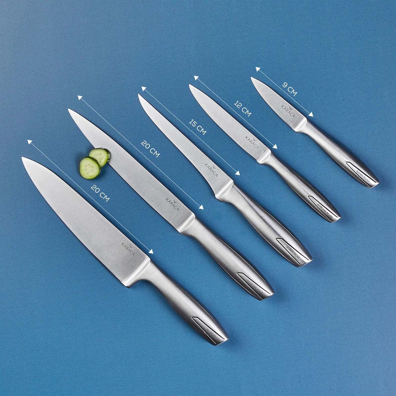 Karaca Venus 6 Piece Knife Set With Glass Stand 153.02.03.2209