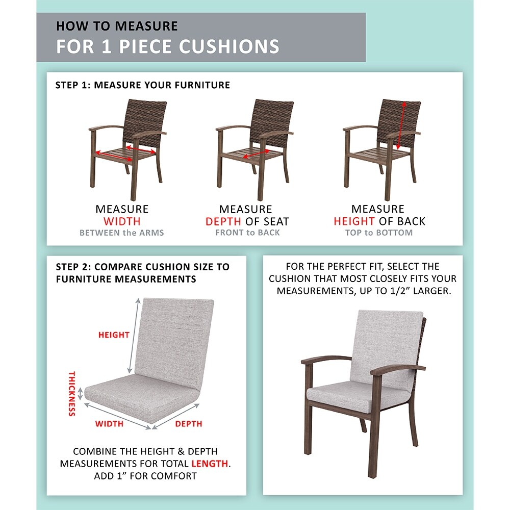 Textured Highback Dining Chair Cushion   21\