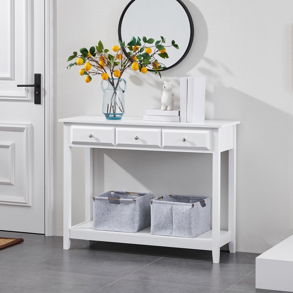 Console Table with 3 Drawers  42\