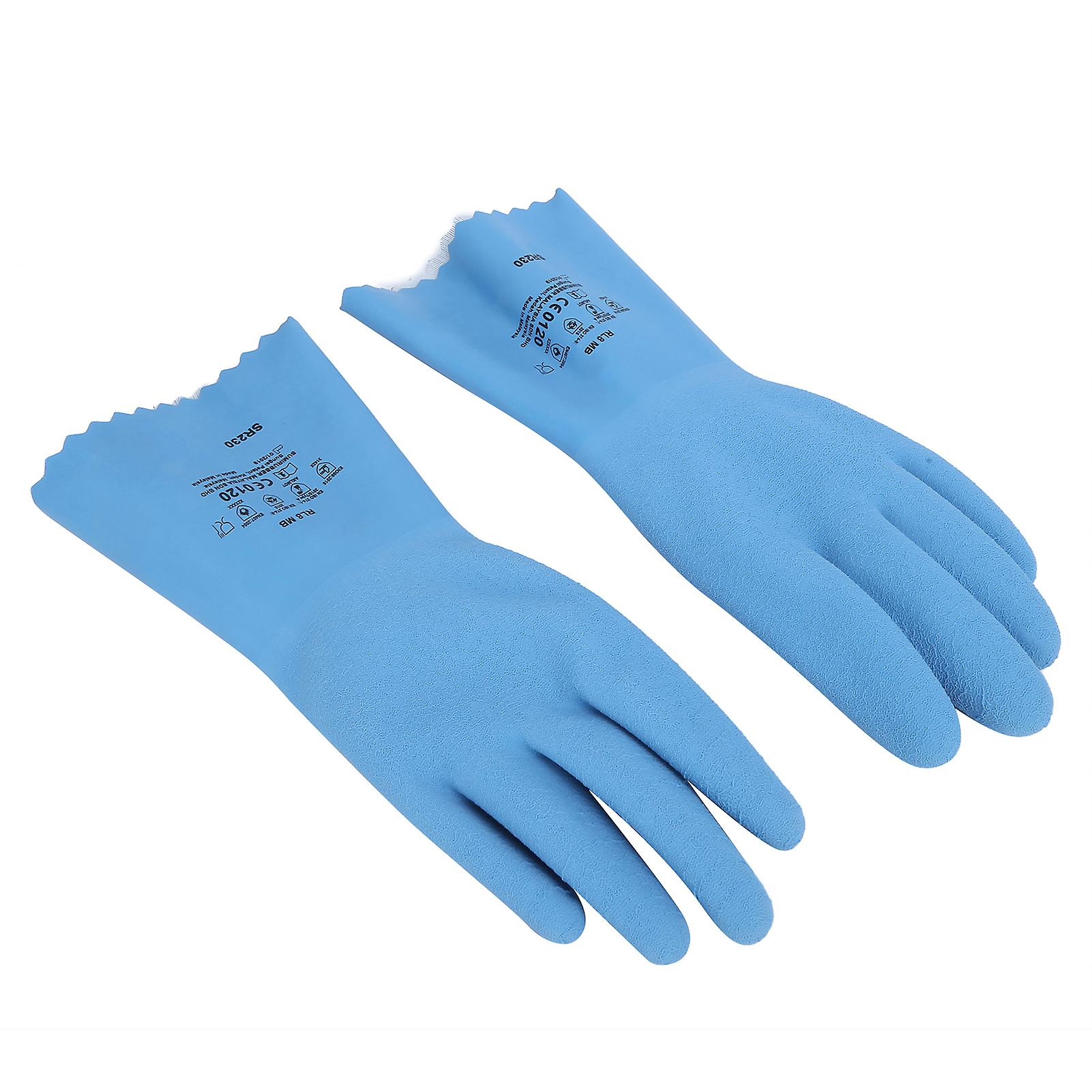 Pair Natural Rubber Gloves High Temperature Corrosion Wear Resistant Thicken Nonslip Antichemicalm