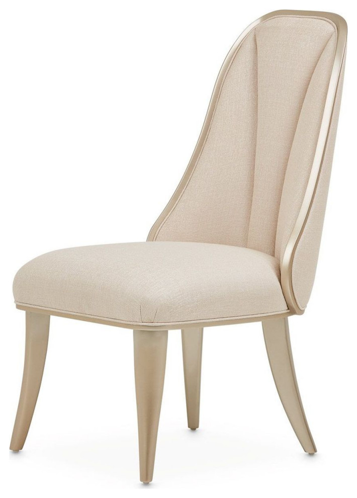 AICO Michael Amini Villa Cherie Side Chair  Set of 2 Pearl   Transitional   Dining Chairs   by Unlimited Furniture Group  Houzz