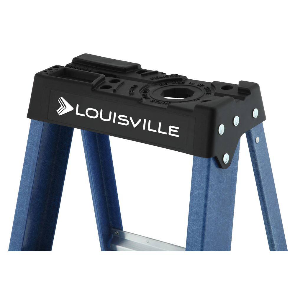 Louisville Ladder 4 ft. Fiberglass Step Ladder 8.5 ft. Reach with 225 lbs. Load Capacity Type II Duty Rating W-3217-04