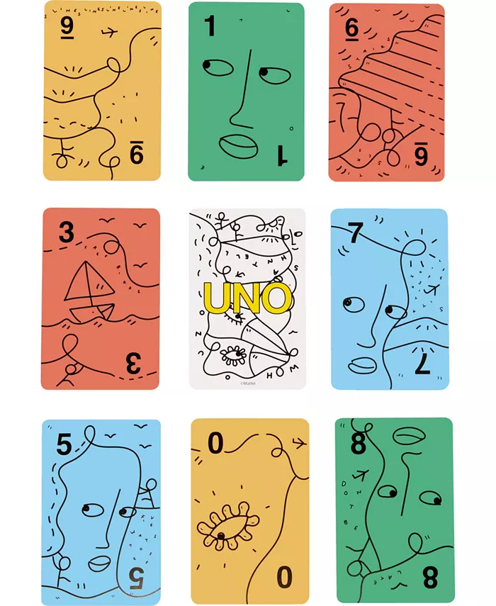 Mattel UNO Artiste Shantell Martin Card Game for Kids  Adults and Family Night  Collectible Deck