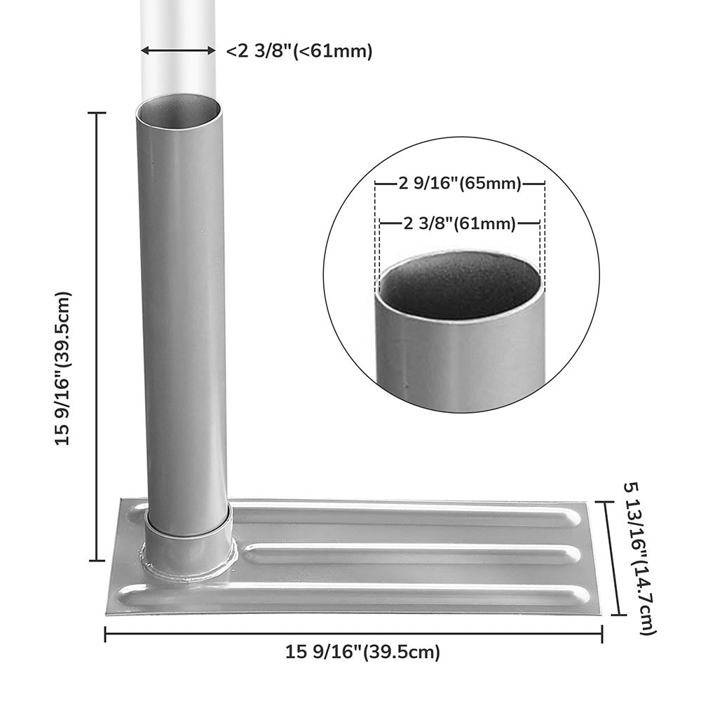 Yescom Aluminum Telescopic Flag pole Wheel Stand Set 25'