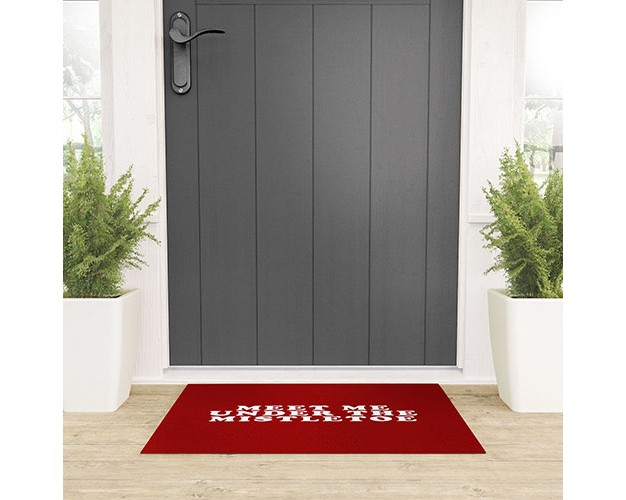 Leah Flores Mistletoe Kiss Welcome Mat society6