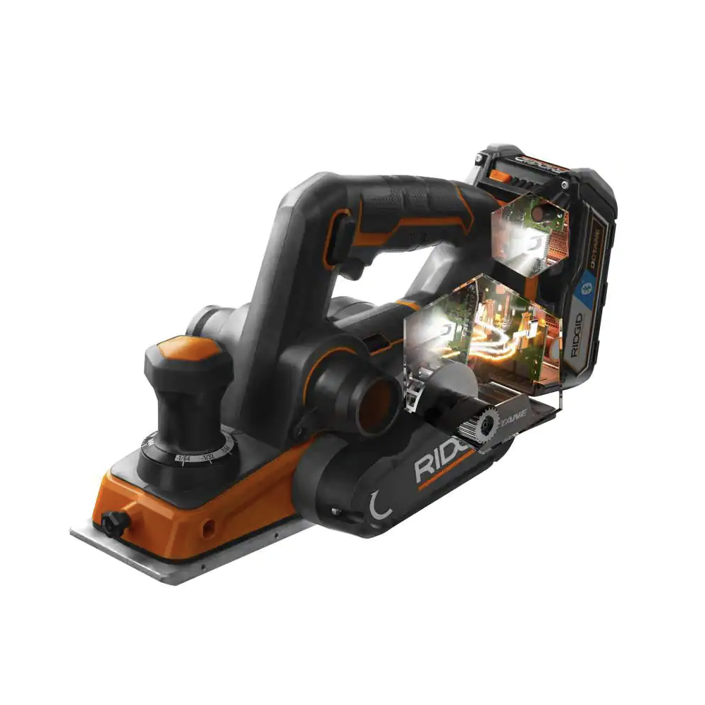 Ridgid 18V Brushless Cordless 2-Tool Combo Kit w/ 3-1/4 in. Hand Planer w/ Dust Bag and Compact Fixed Base Router (Tools Only)