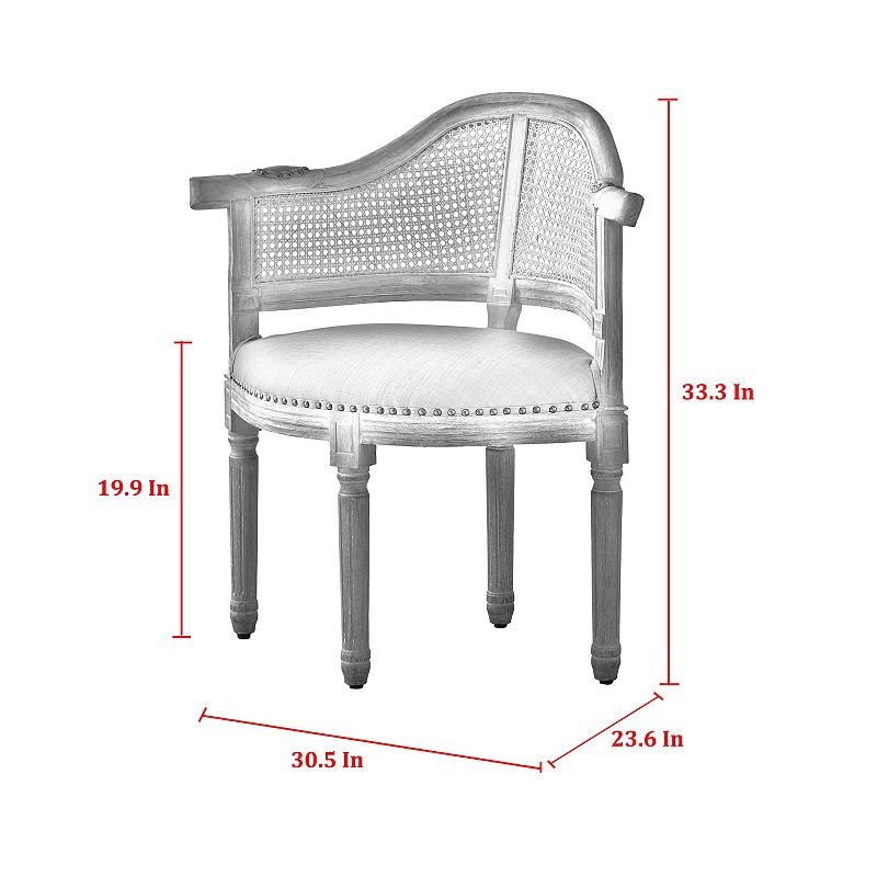 Jed Accent Chair Upholstered， Nailhead Trim