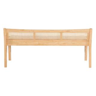 Powell Company Tara Natural 52.36L x 18.75D x 23.37H Cane Bench with Padded Seat HD1546S20B