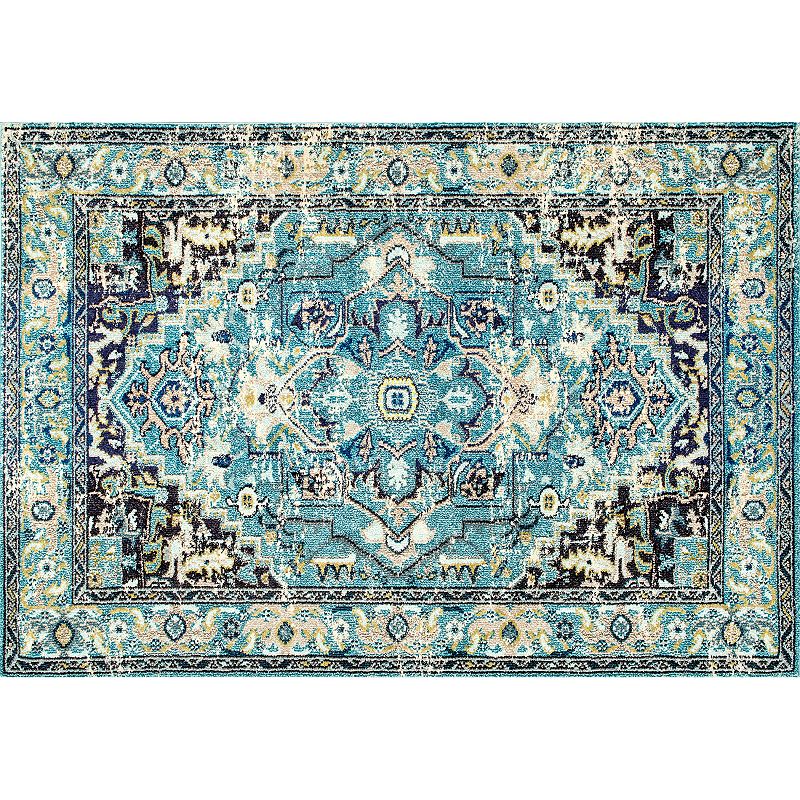 nuLOOM Casablanca Mackenzie Vintage Framed Floral Rug