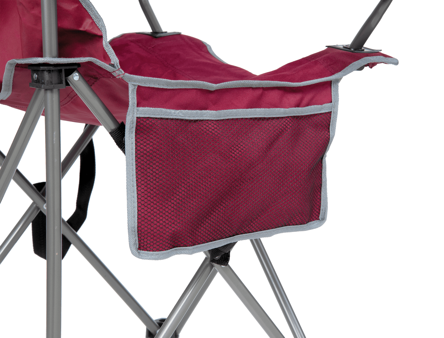 Quik Shade Max Shade Folding Chair Adult- Red/Gray