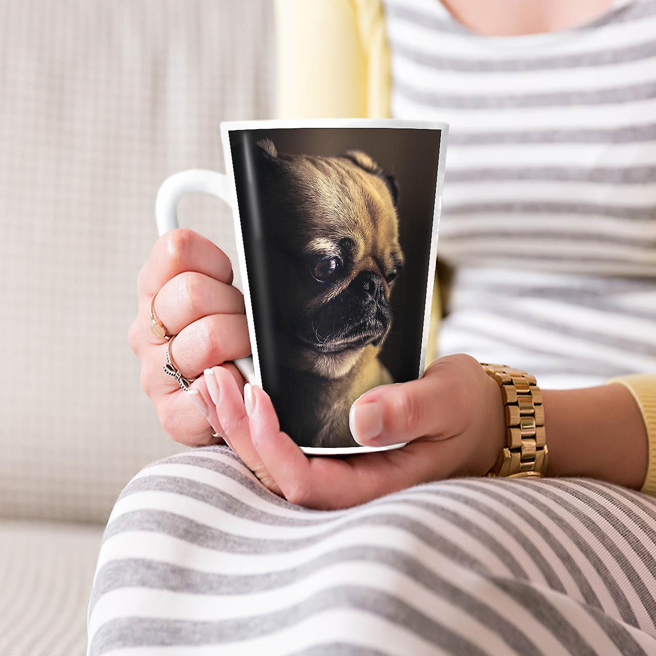 Pug Cute Photo Art NEW White Tea Coffee Ceramic Latte Mug 17 oz | Wellcoda