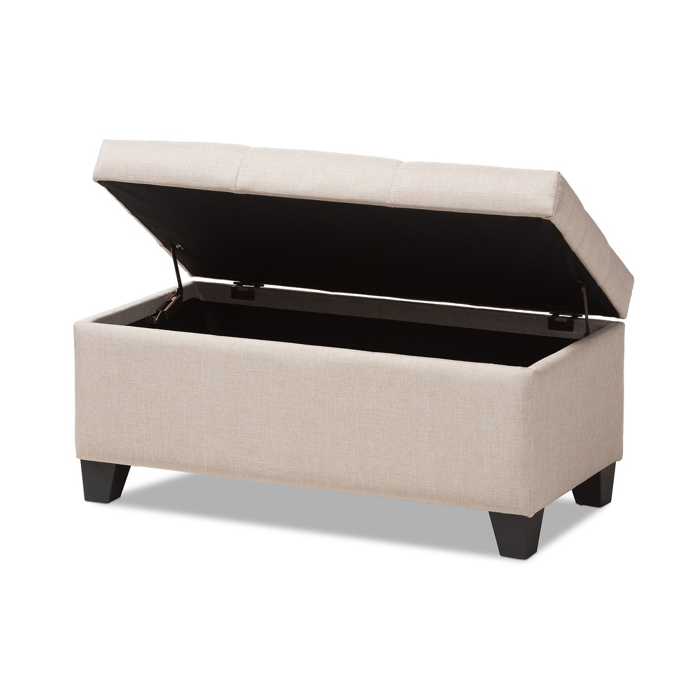 Contemporary Fabric Storage Ottoman by Baxton Studio