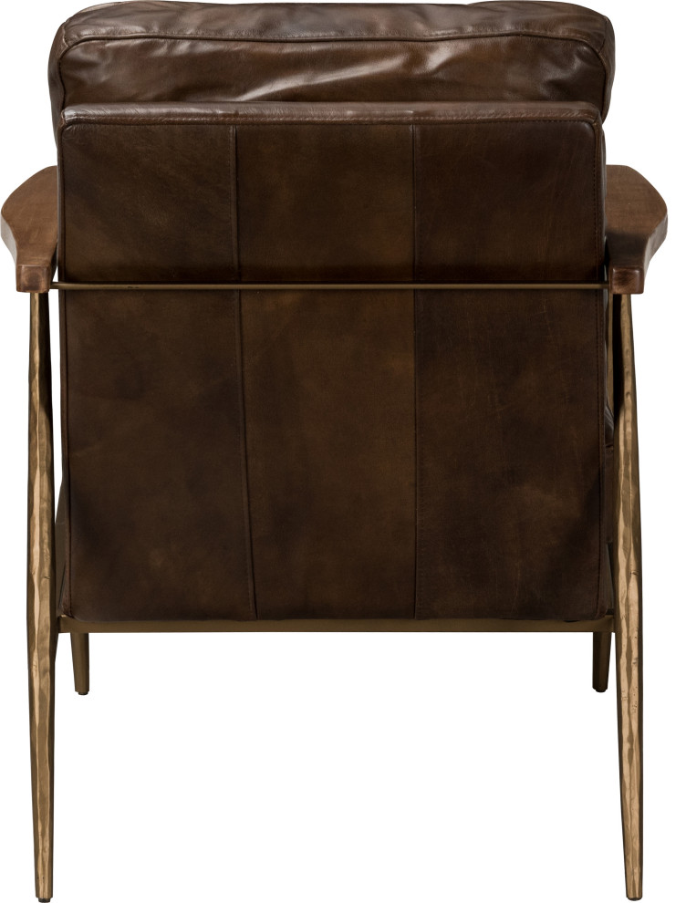 Arnold Leather Club Chair   Midcentury   Armchairs And Accent Chairs   by HedgeApple  Houzz