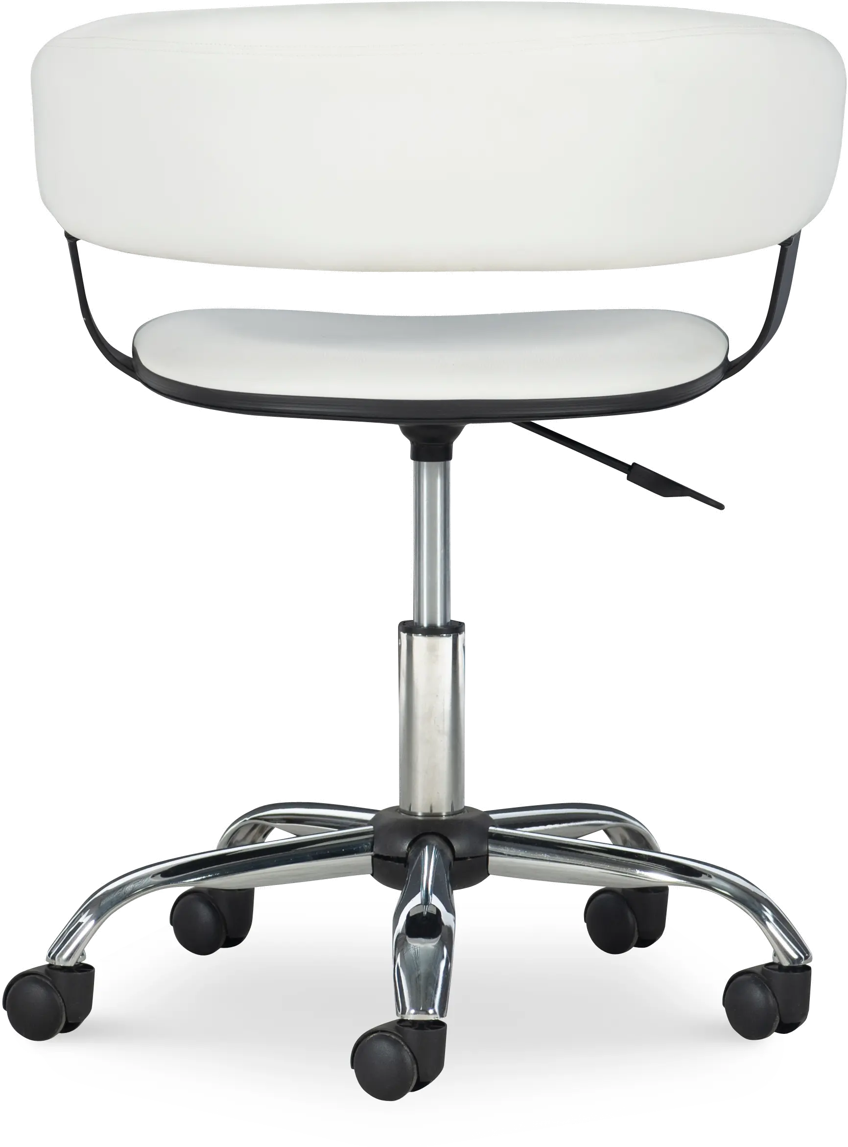 Devan White Pu Barrel Abs Office Chair