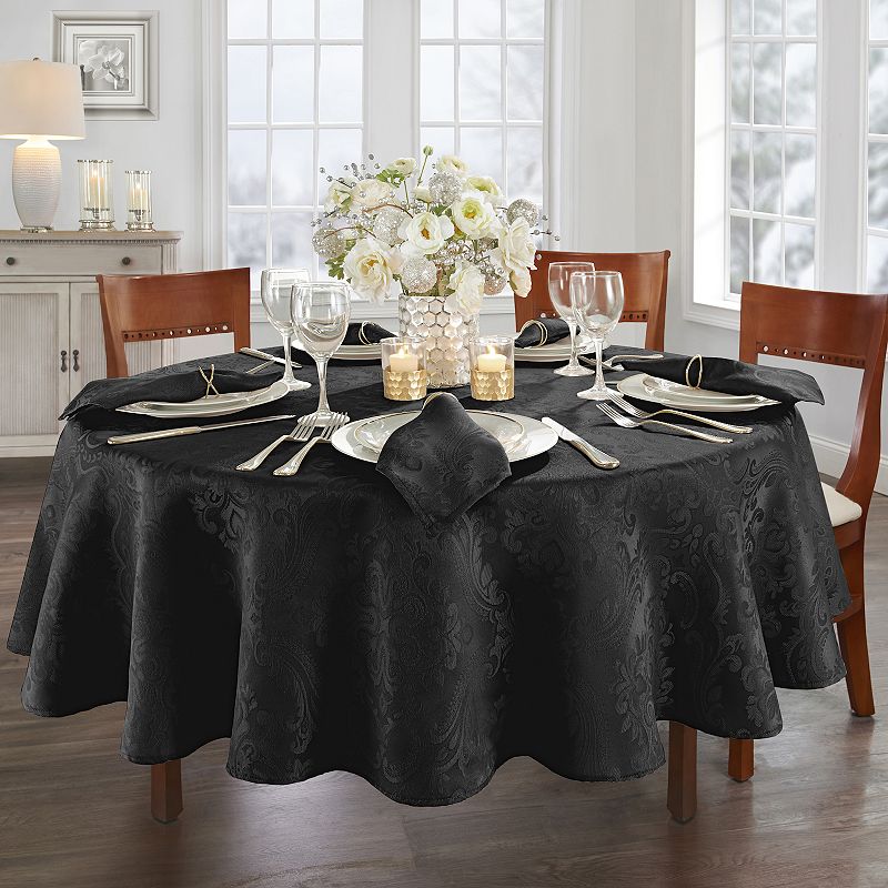 Elrene Home Fashions Caiden Elegance Damask Round Tablecloth