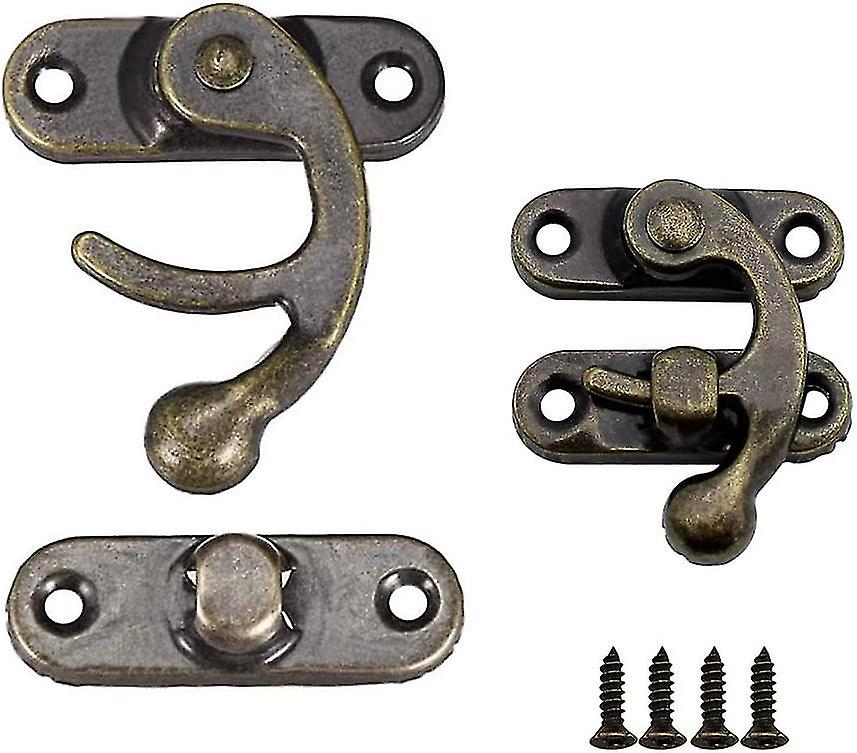 20pcs Metal Horn Locks Latch Hook Bronze Suitable - Equipped With Mounting Screws