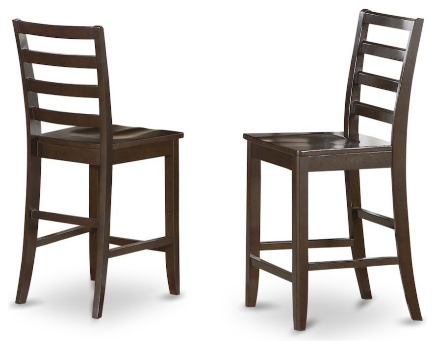 Fairwinds Stool Wood Seat With Lader Back  Set of 2   Contemporary   Dining Chairs   by BisonOffice  Houzz