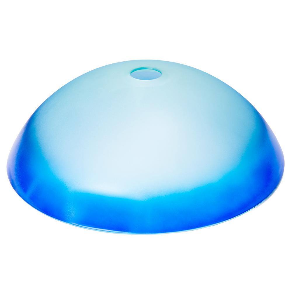 Eden Bath Cloud Frosted Blue Glass Round Vessel Sink EB_GS70