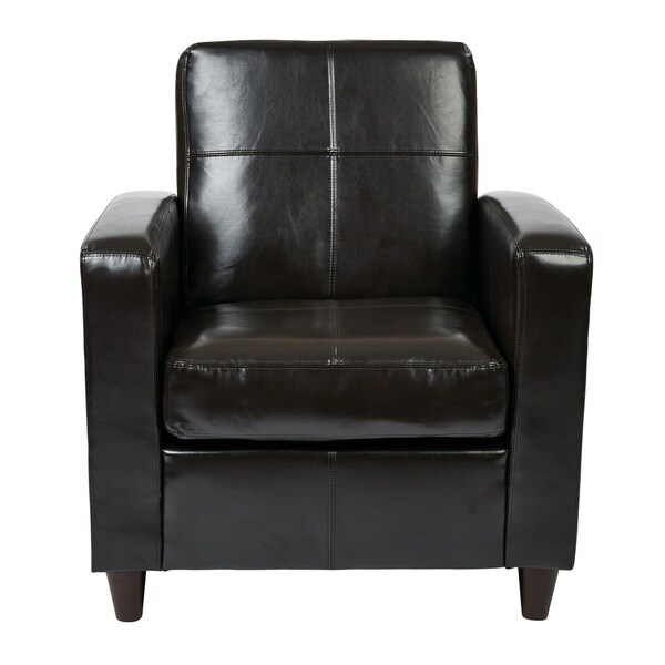 Copper Grove Mandevilla Club Chair in Environmentally Friendly Eco Leather/ Solid Wood Legs