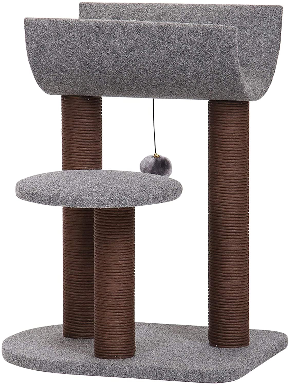 Catry 23 inches Gray and Brown Small Cat Tower Cat Furniture Size 20