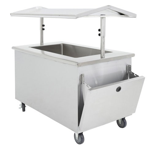 High-Volume Breakfast Cart by Hubert - Double-Sided Stainless Steel Frame