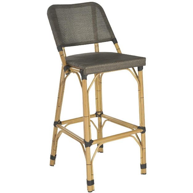 Deltana Bar Stool Brown indoor outdoor Safavieh