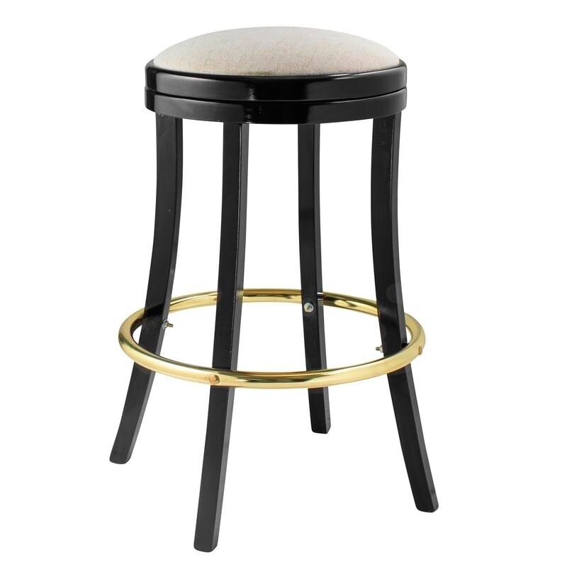 Backless Upholstered Swivel Barstool