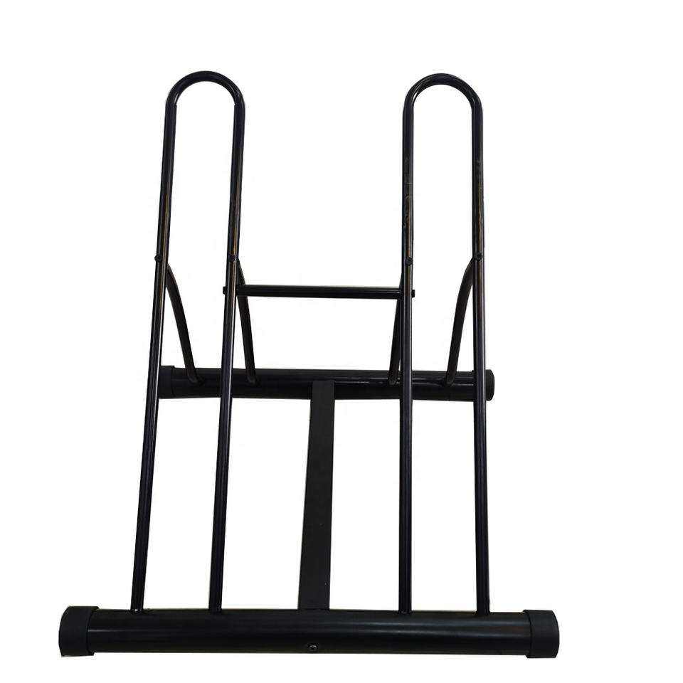 Sturdy Construction Cycling Rack Floor Storage Organizer Stable and Easy Assembly Two Bicycles Bike Rack Stand