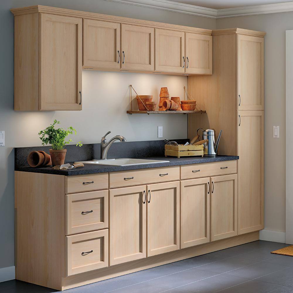 Hampton Bay Easthaven 24x79.5x0.5 in. Pantry End Panel in Unfinished Beech EH2480E-GB