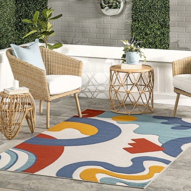 Nuloom Ashley Retro Abstract Indoor outdoor Area Rug