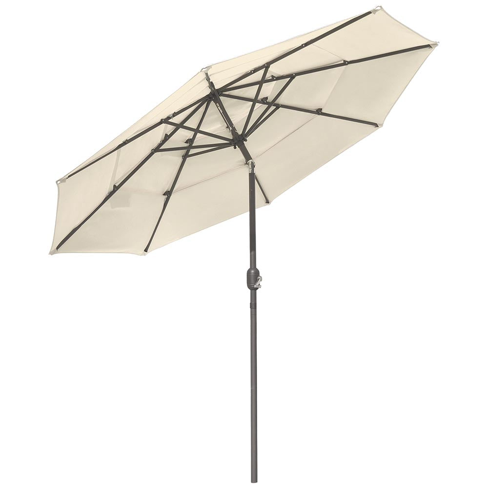 Yescom 9ft 8-Rib Patio Outdoor Market Umbrella 3-Tiered Tilt