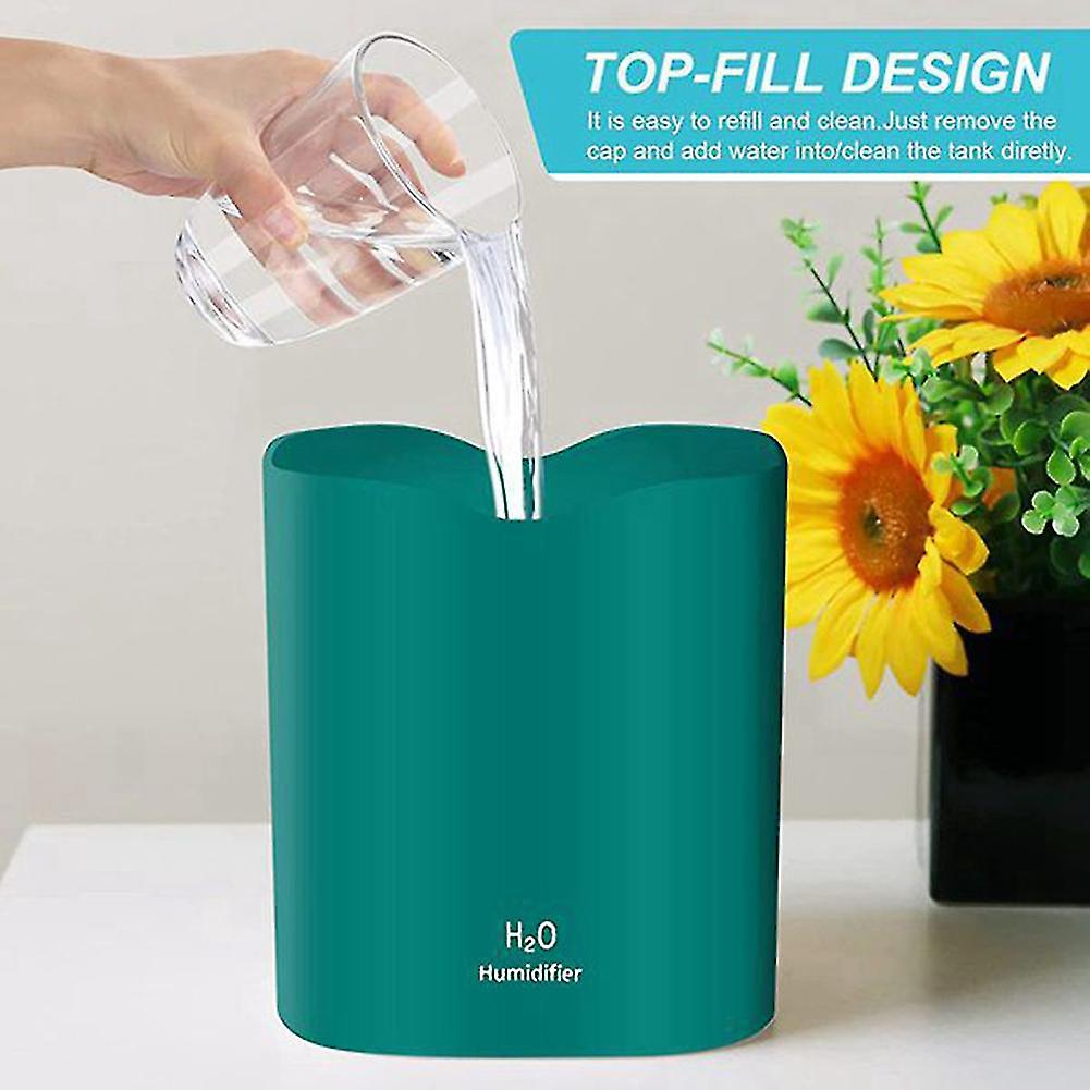 2200ml Double Nozzle Humidifier Essential Oil Diffuser With Led Aromatherapy Diffuser Humidifiers P