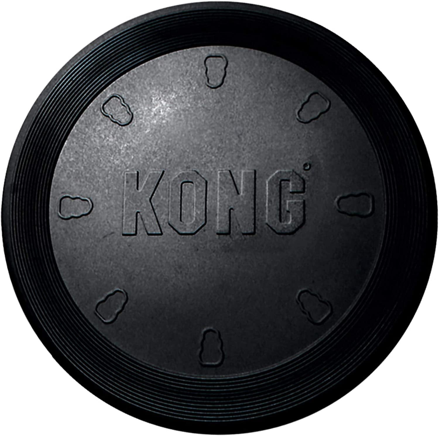 KONG - Extreme Flyer - Durable Rubber， Soft Flying Disc for Fetch and Retrieve， Black - Large Dogs