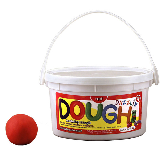 Hygloss Products HYG48301 Dazzlin Dough Red 3 Lb T...