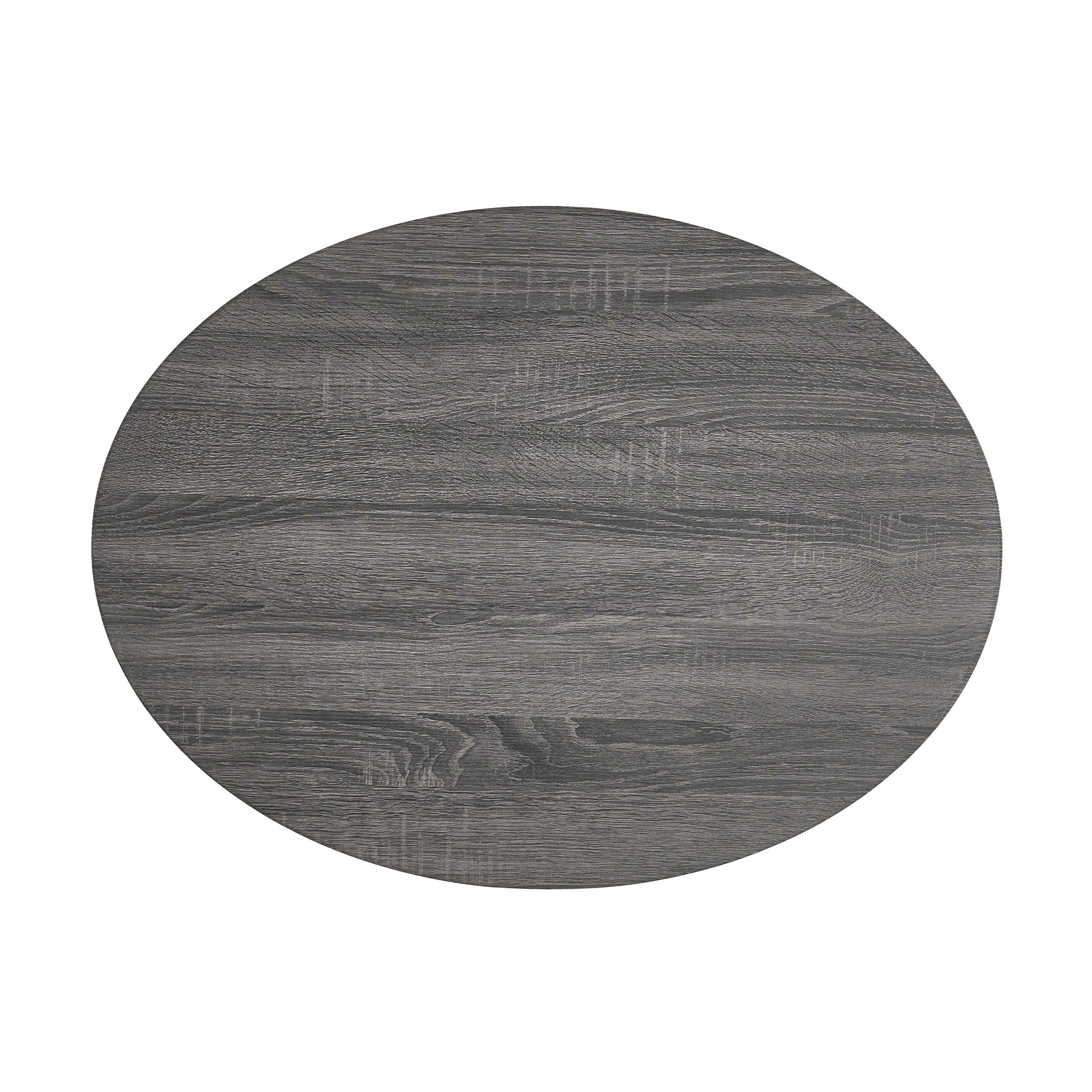 Lenox Modern Oval Black Oak Finish Faux Wood Rotating Coffee Table