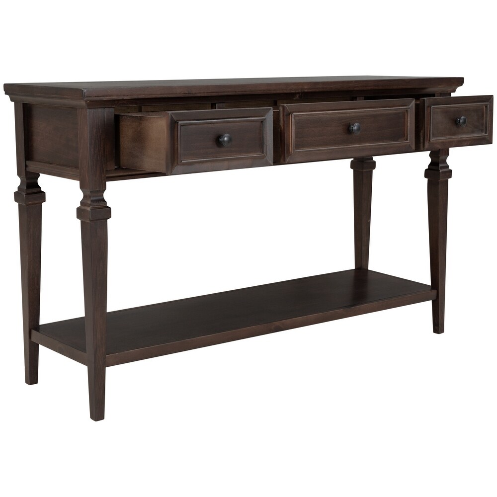 Classic Retro Style Console Table with Three Top Drawers