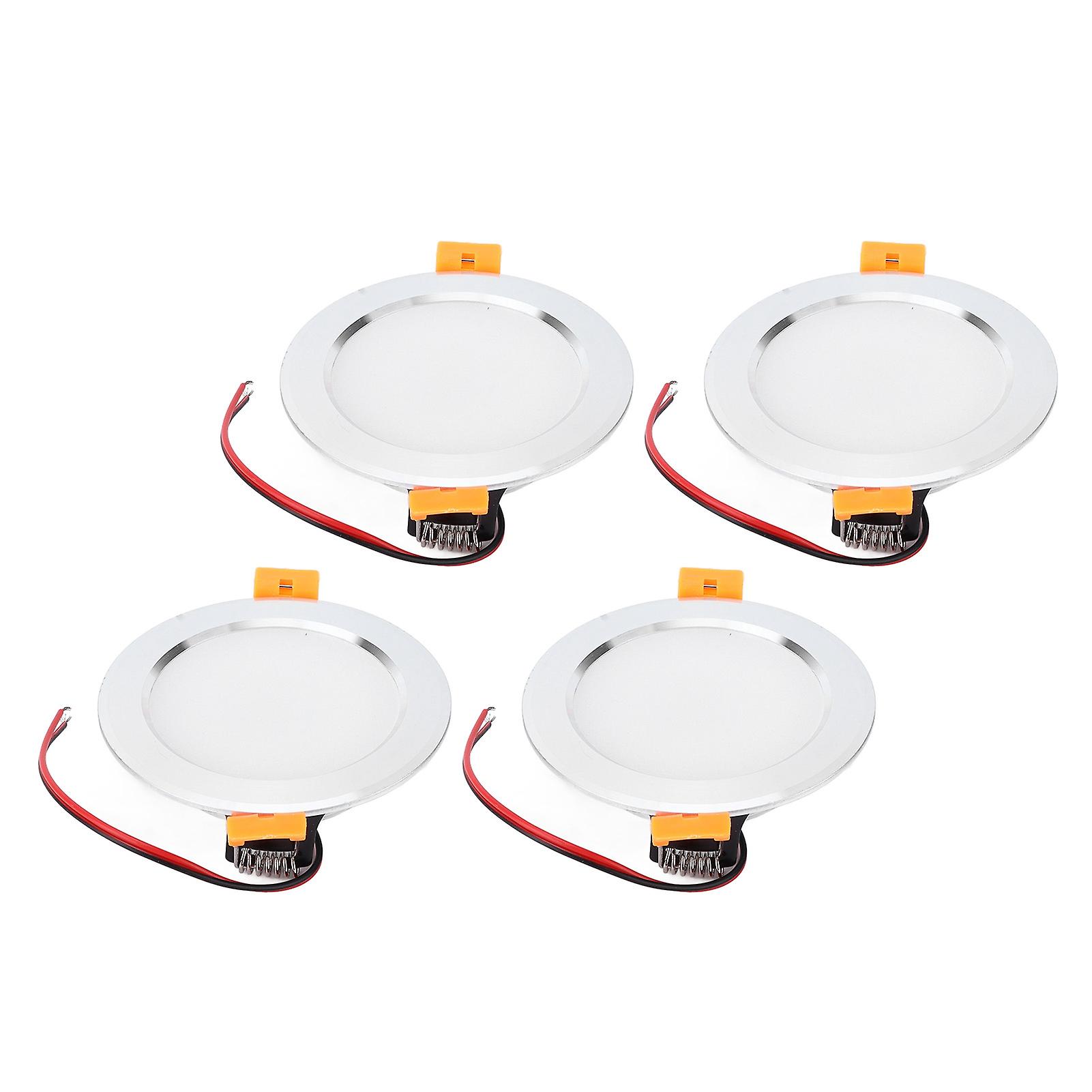 4pcs 4in Ceiling Light Round Led Downlight Dc 12v 3w White Rv Modification Accessories For Caravan Yacht