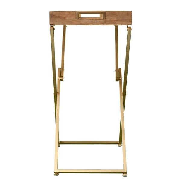 SEI Furniture Vesset Contemporary Natural Wood Side Table