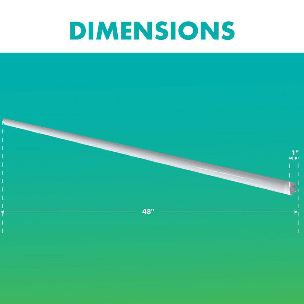 Simply Conserve 11-Watt32-Watt Equivalent 4 ft. Linear T8 Type A LED Tube Light Bulb Daylight 5000K 25-pack L11T8G50A-25