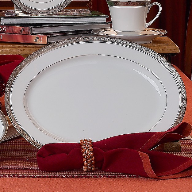 Noritake Crestwood Platinum Large Oval Serving Platter