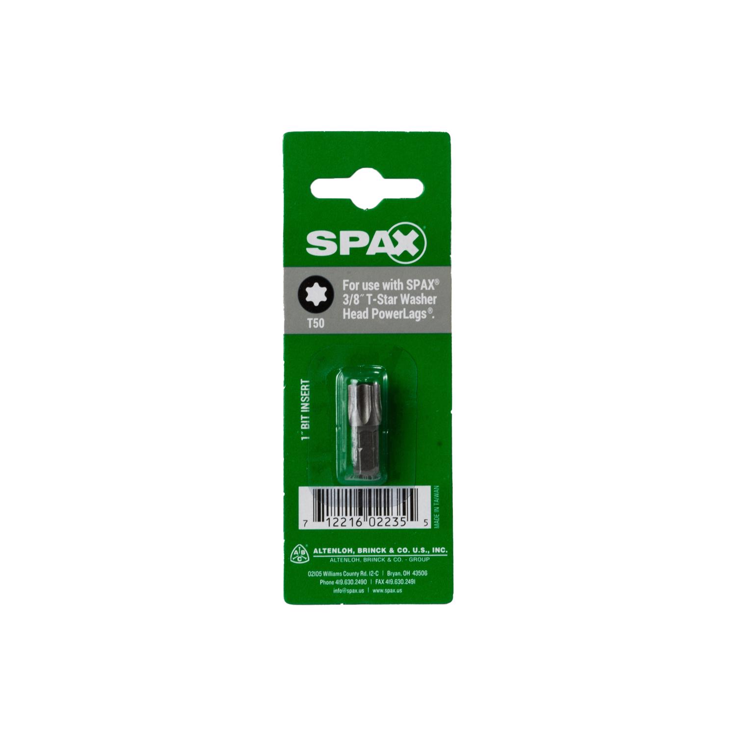 SPAX T-Star T50 X 1 in. L Insert Bit Steel 1 pk