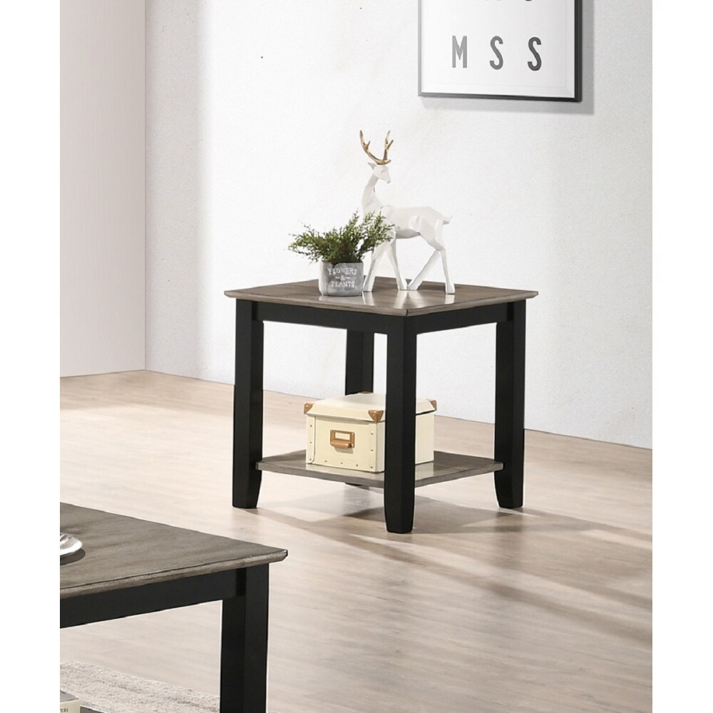 Modern End Table With Open Shelf