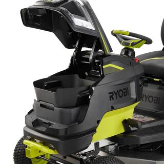 RYOBI 80V HP Brushless 46 in. Battery Electric Cordless Riding Lawn Tractor with (3) 80V 10Ah Batteries and Charger RYRM8070