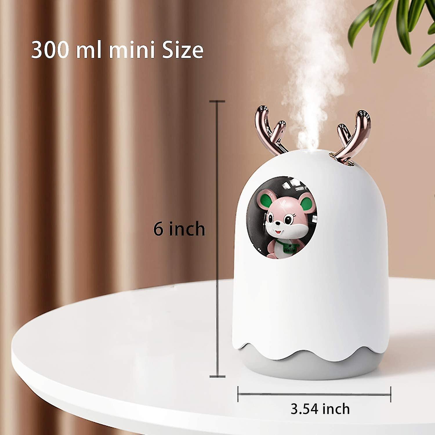 Humidifier Small Air Humidifiers Cool Mist Mini Humidifier Cute， 300ml Usb Personal Humidifer