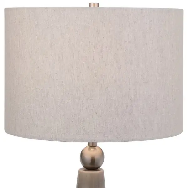 Dove Grey Ceramic 1-light Table Lamp