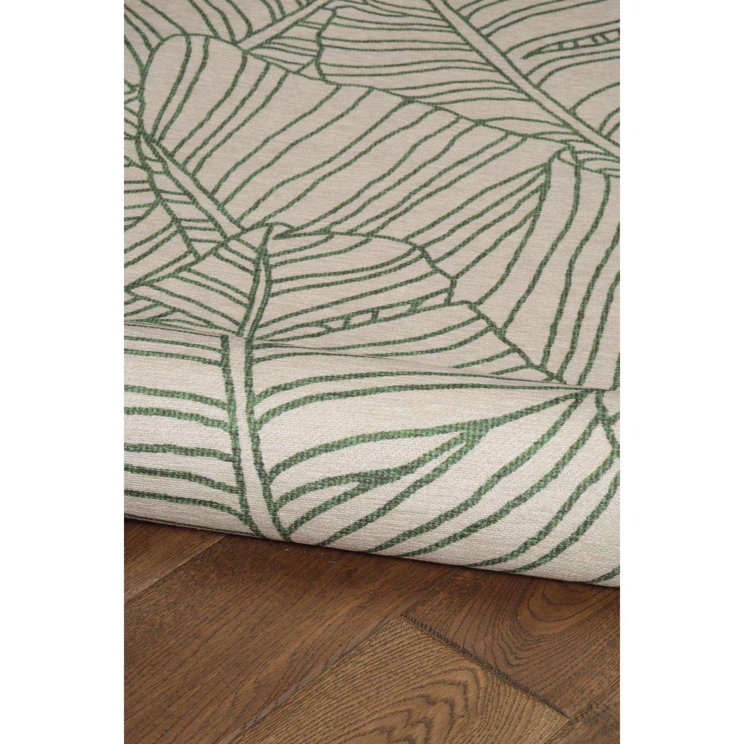 Linon Home Decor 5 ft. L X 7 ft. W Green/Ivory Largo Polyester Rug