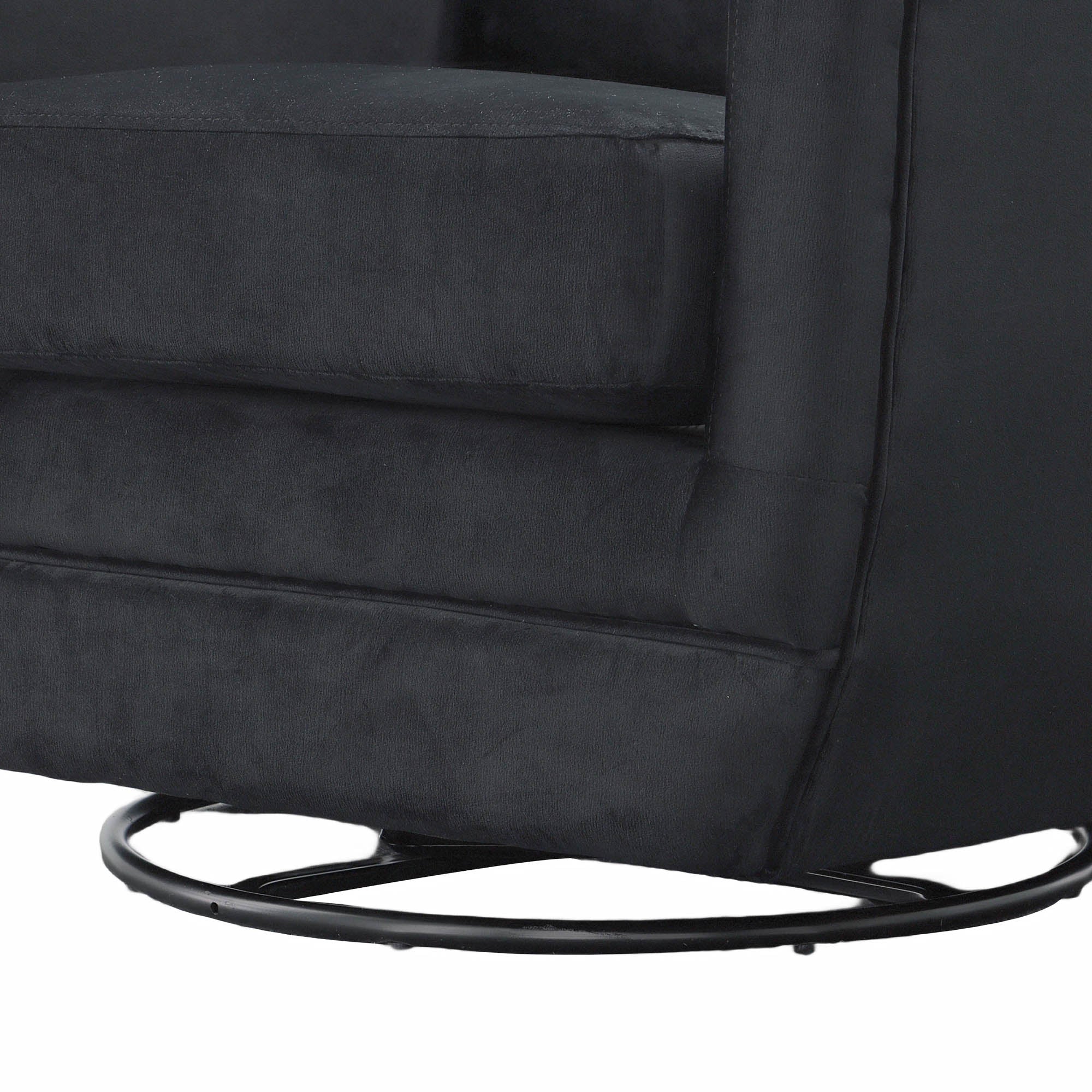 Baltimo Swivel Glider - Velvet Black