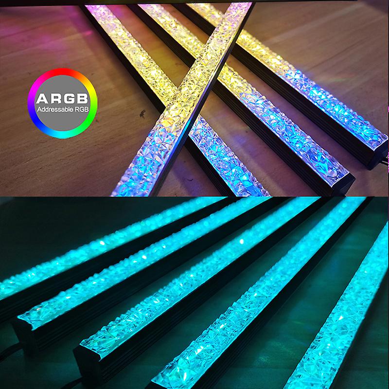 Gaming Computer Case 5v Argb Sync Led Strip Diamond Effect Magnetic Aura Rgb Chassis Decorative Light Bar