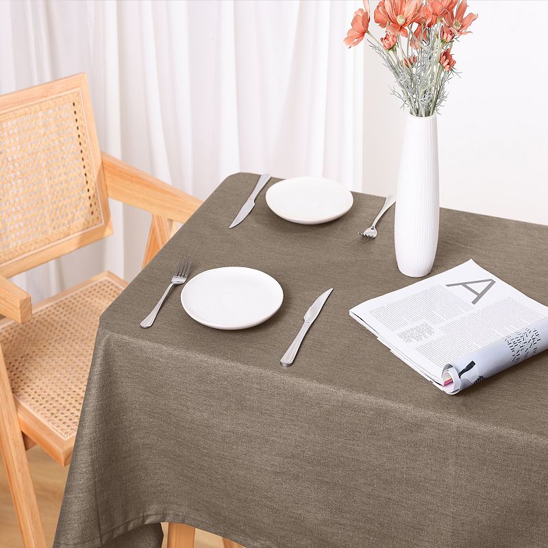 Rectangle Wrinkle-resistant Washable Polyester Linen Table Cover， 47 X 63