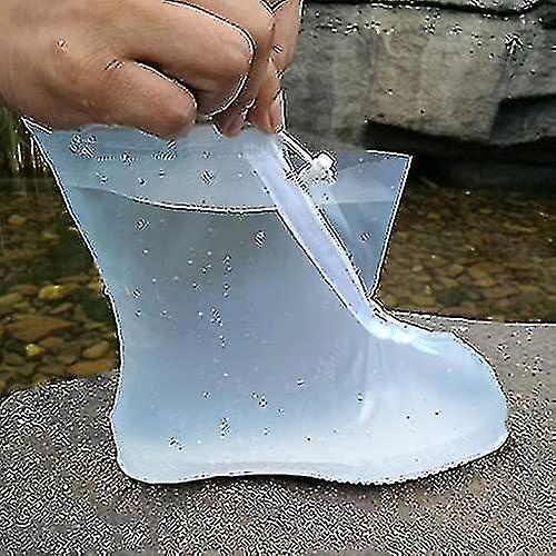 Waterproof Shoe Covers Reusable Shoe Covers Non-slip Silicone Overshoes Galoshes With Zipper Shoe Protector Covers